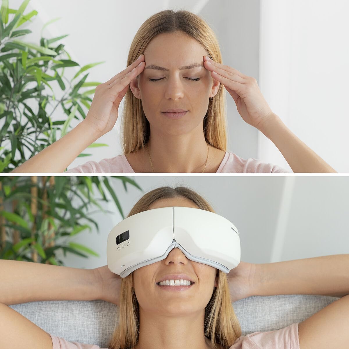 InnovaGoods® Massaggiatore per gli occhi con compressione dell'aria 4 in 1 EyeSky, allevia la stanchezza oculare e migliora la circolazione sanguigna, design compatto, ideale per casa e lavoro.