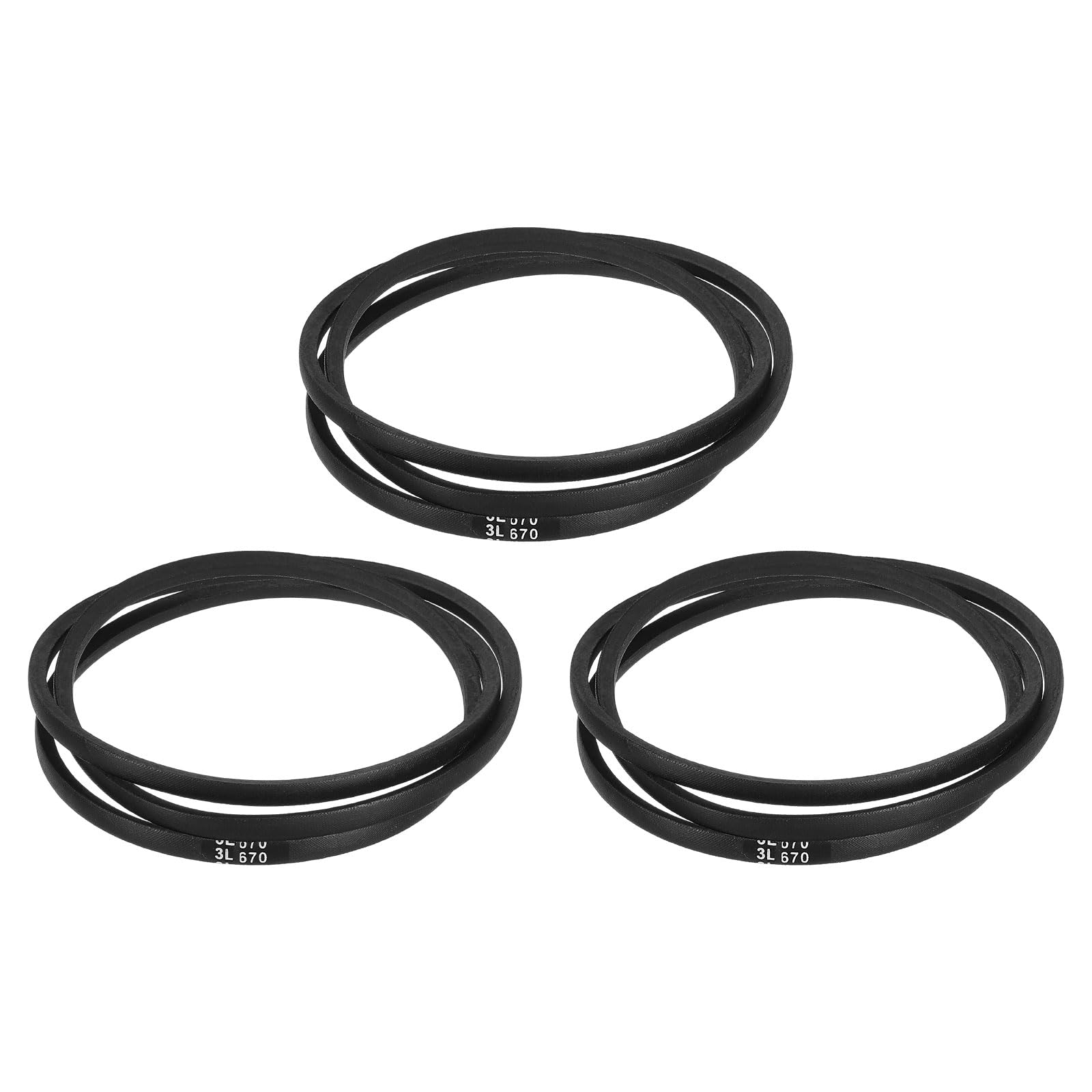 uxcell 3L240 Classic Wrapped Rubber V-Belt, 24"(610mm) Outside Circumference, 3L Profile V Belt 3/8" Width 7/32" Height — view 198