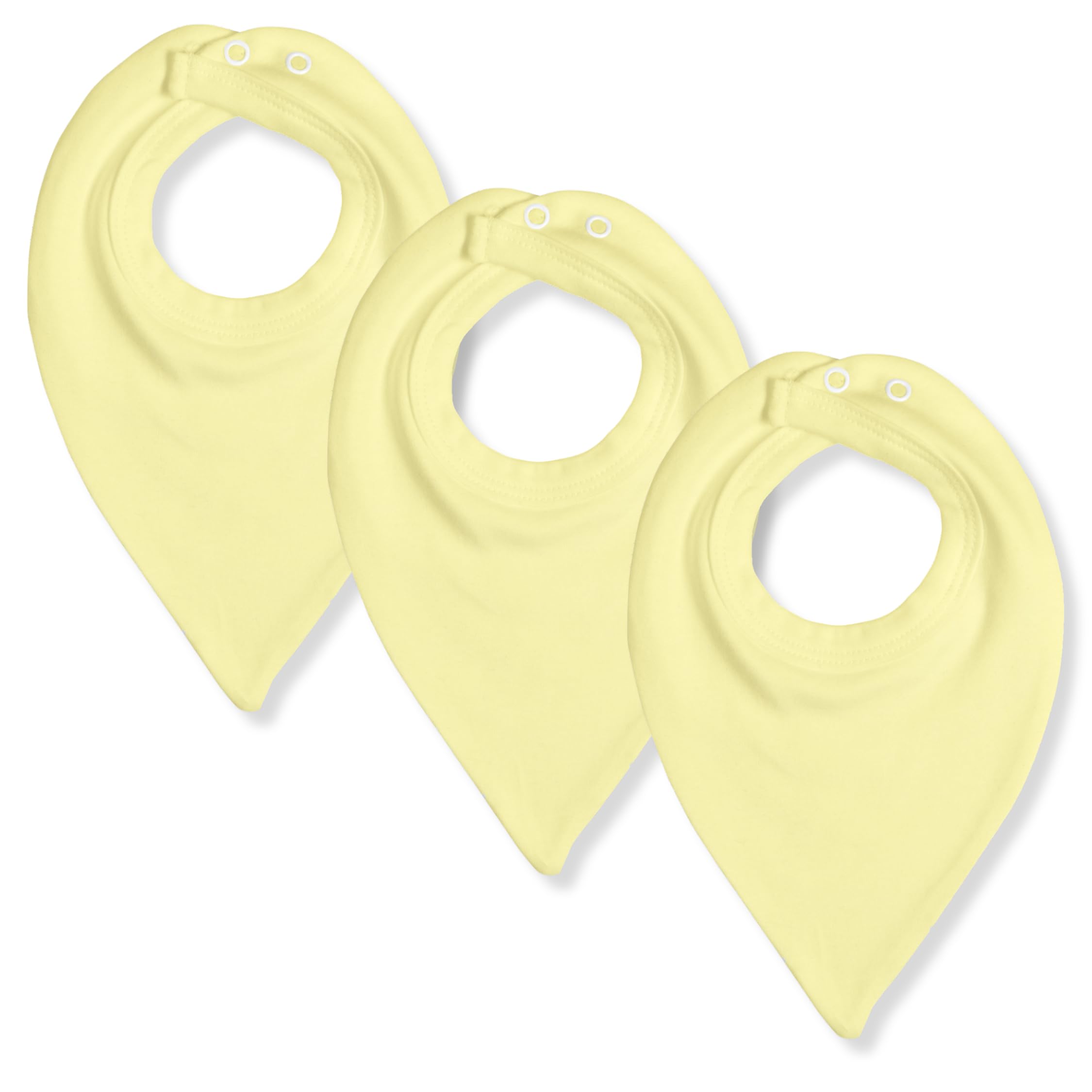 Baban Baby Men's Lemon Bibs 3 Pack, Dribble Bibs For Baby Boys & Girls 0-6 Months, Newborn Teething Bib, Made In Britain, 100% Cotton Bandana Bib