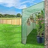 EAGLE PEAK 9'x4' Portable Lean to Walk-in Greenhouse Instant Pop-up Fast Setup Indoor Outdoor Plant Gardening Green House Canopy, Front and Rear Roll-Up Zipper Entry Doors and Roll-Up Side Windows