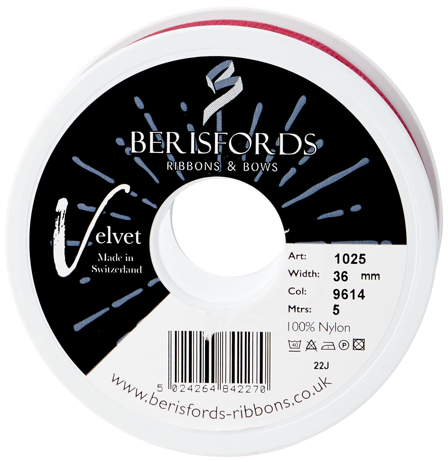 Organza lint Donkerrood 25mm x 50m - Rotim Verpakkingen: you carry, we care
