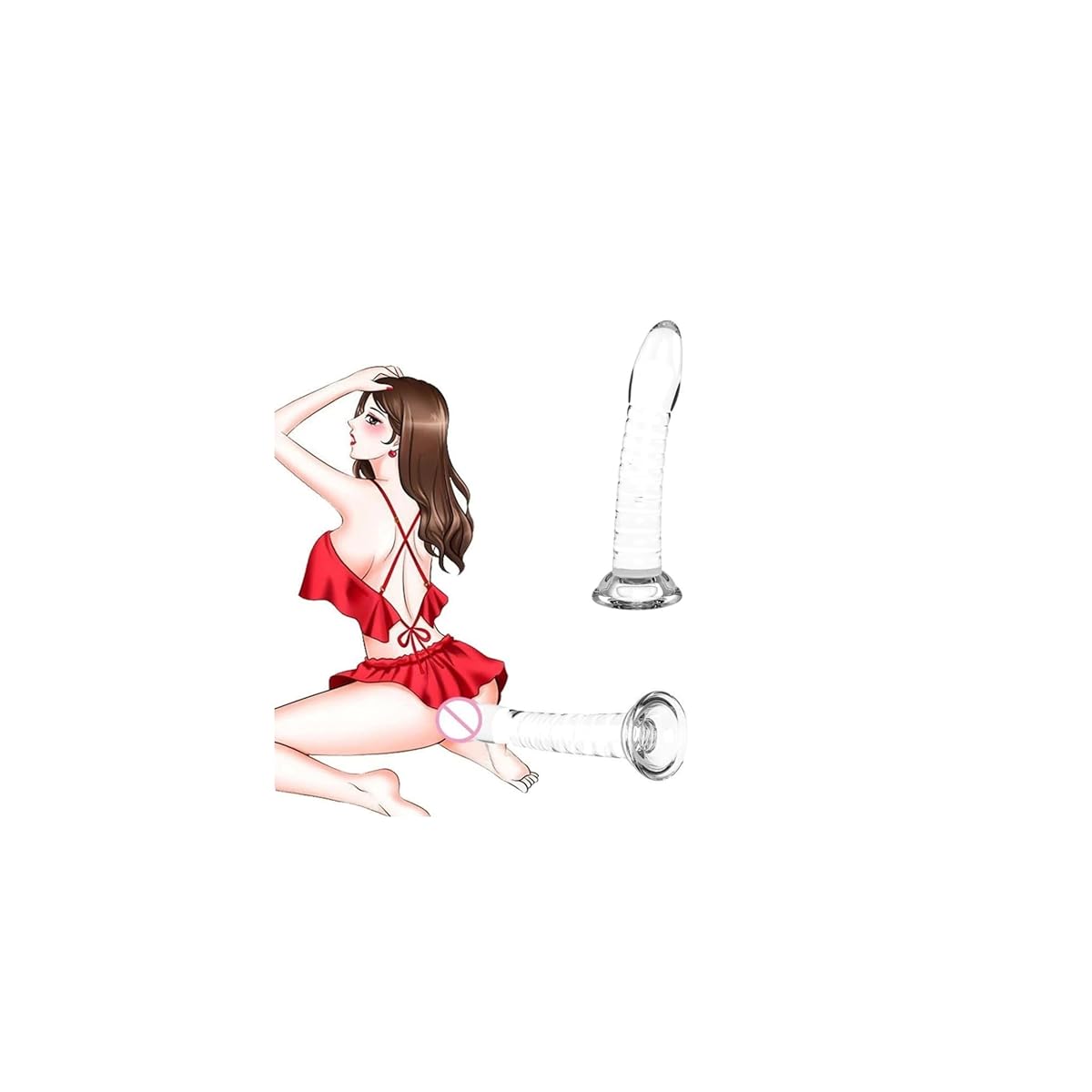 ディルド 初心者向け透明シリコンアナルプラグ（吸盤付き）｜細身設計で痛みゼロ｜アナル開発・アナルビーズ入門｜男女兼用ディルド｜SMプレイ対応｜ソフト素材｜オナニー補助｜強力吸着安定設計｜アダルトグッズ