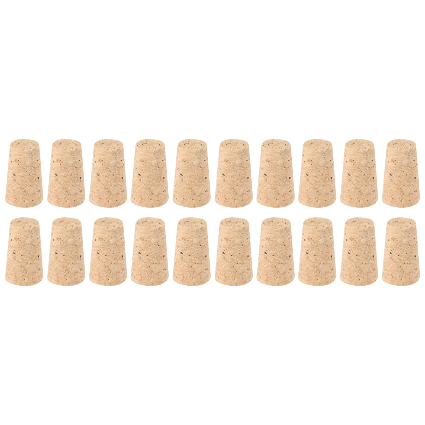 qimoi 20Pcs/Lot Natural Wood Corks Wine Stopper Wood Bottle Stopper Cone Type Wine Bottle Corks Plug Sealing Cap Beer Bottle Corks