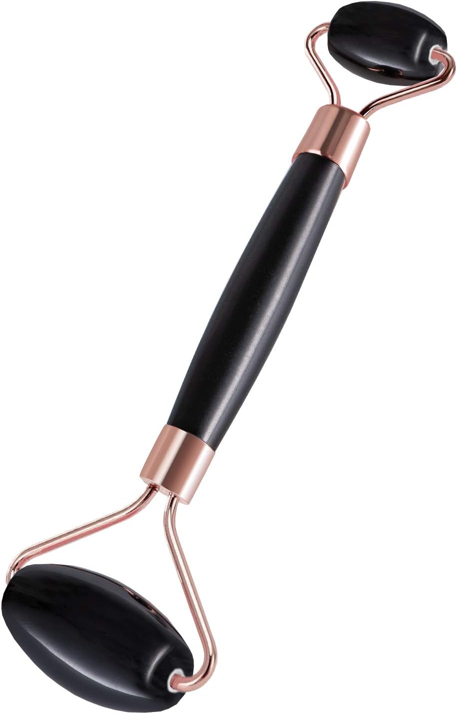 Obsidian Jade Roller for Face,Anti Aging Jade Facial Roller,100% Natural Obsidian Roller for Face Eye Neck Body Beauty,Face Massage Roller for Remove Wrinkles&Rejuvenate Skin by Rosejoice