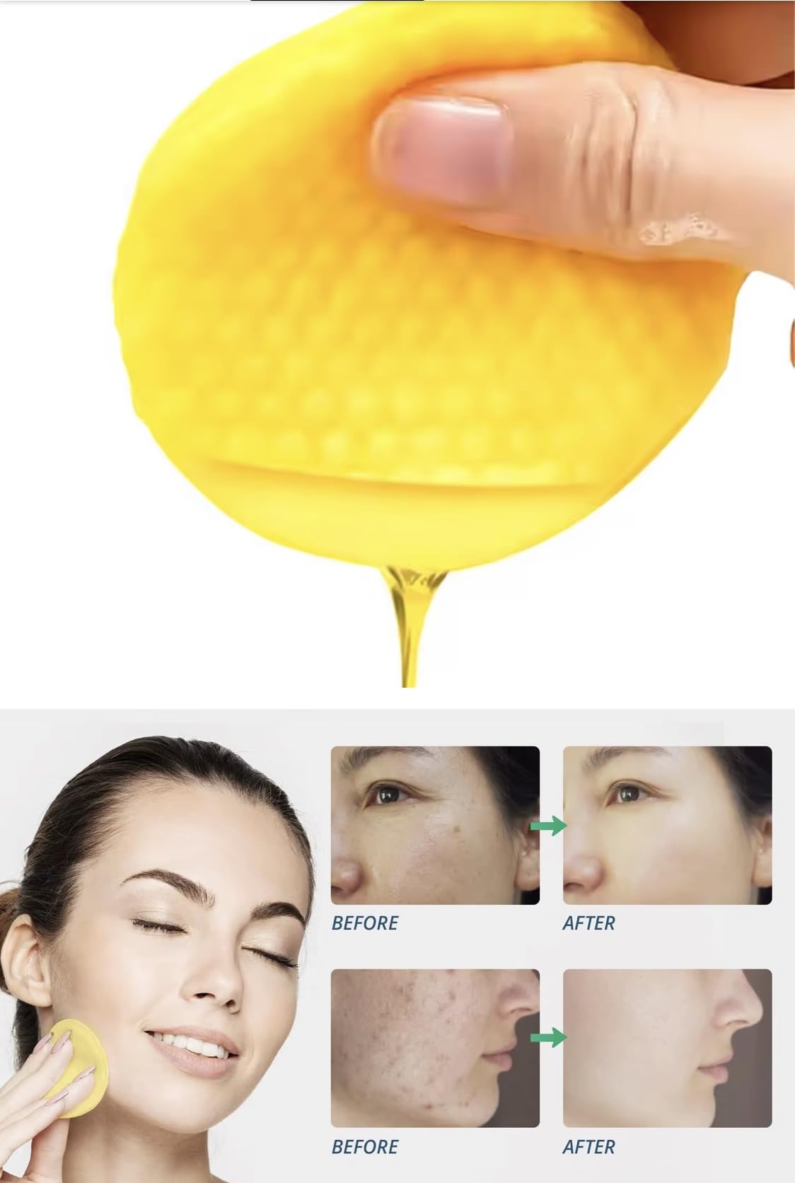 Elegance Catel Lightening Pads with Turmeric and Kojic Acid, 50 Soaked Cotton Pads, 99% Organic, Facial Tonic - Image 4