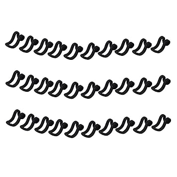 KINMINGZHU 30pc Stable Hanger Connector Cascading Clothes Rack Hook Chest Space-Saving Attachment Huggable Style Hangers (Black)