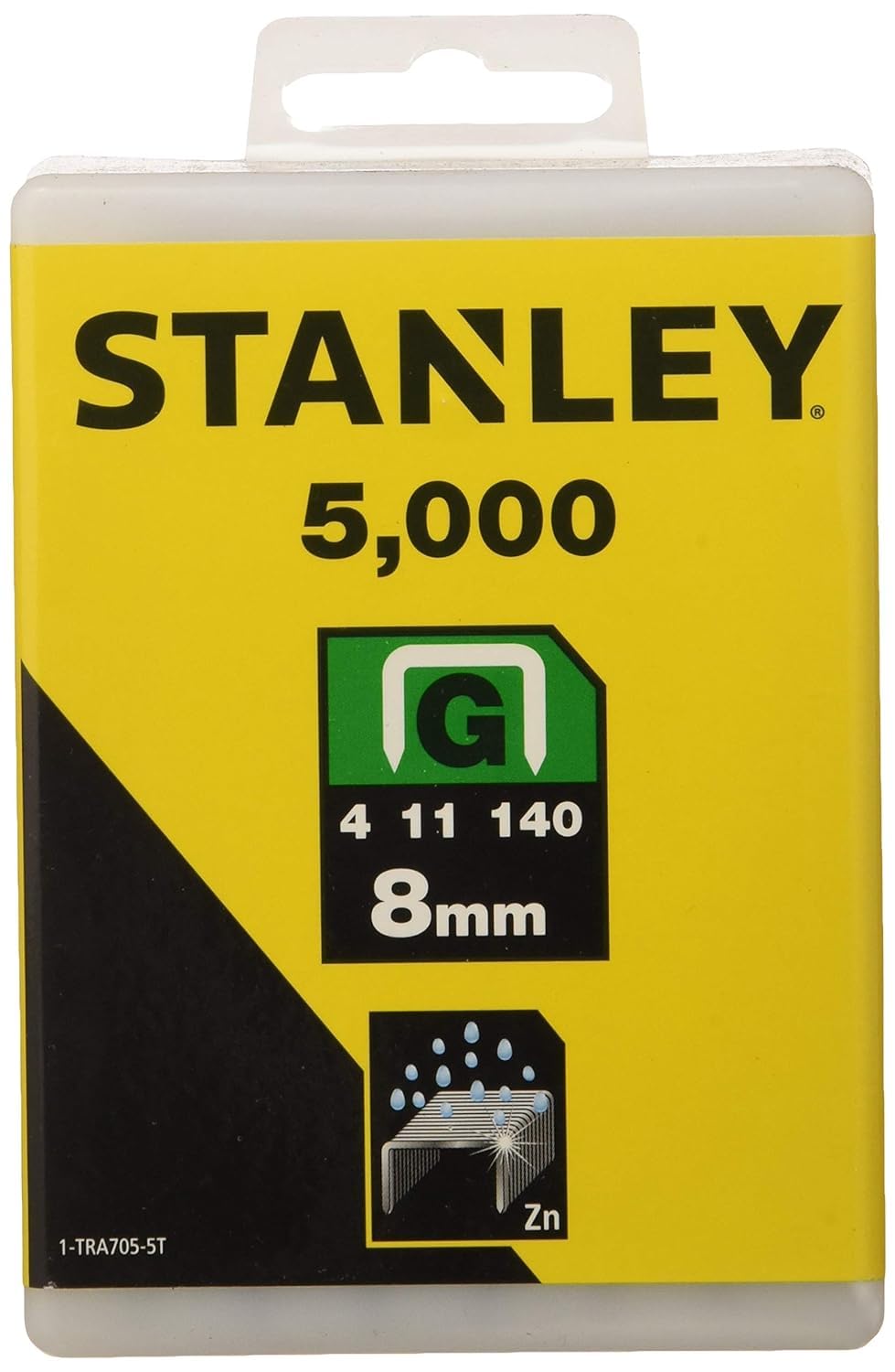 Stanley HAMMER TACKER + Stanley 1-TRA705-5T Lot de 5000 agrafes robustes de type G 8 mm