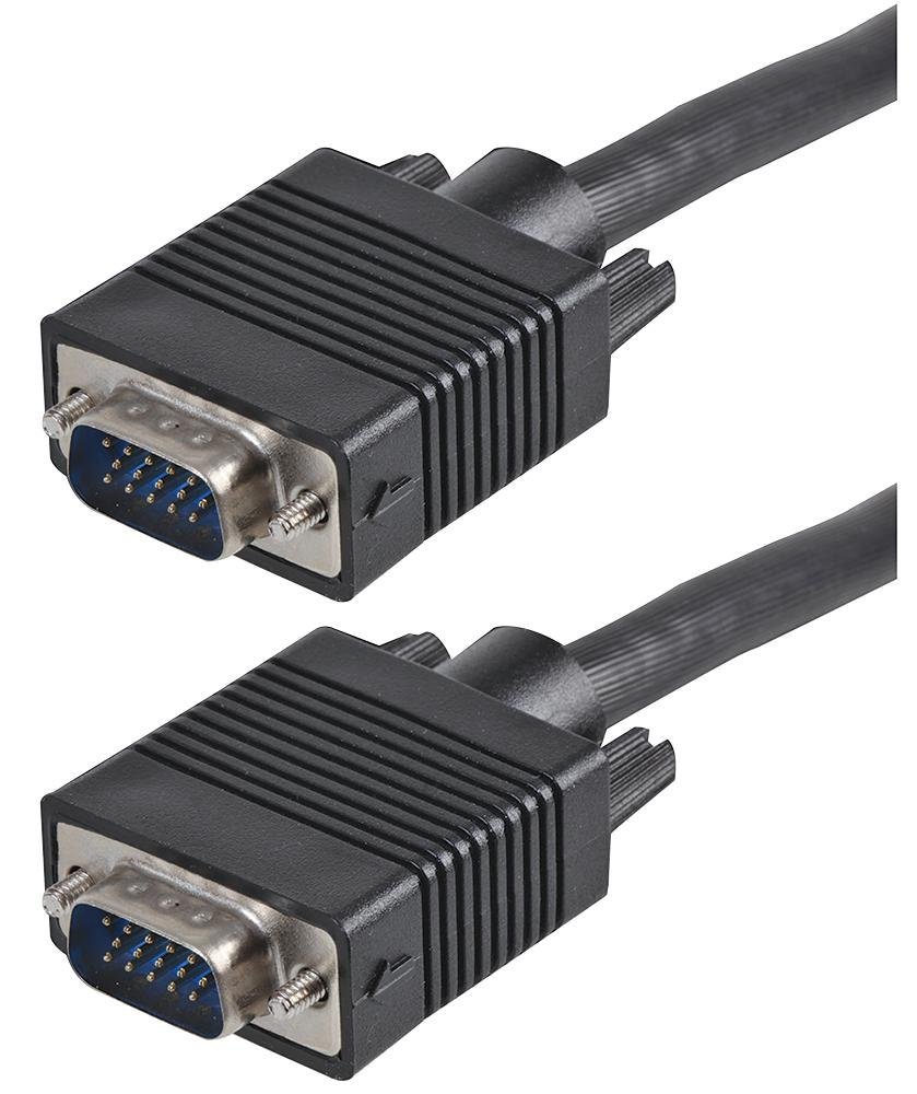 Pro Signal Black Lead, Svga Plug To Plug, 3M,