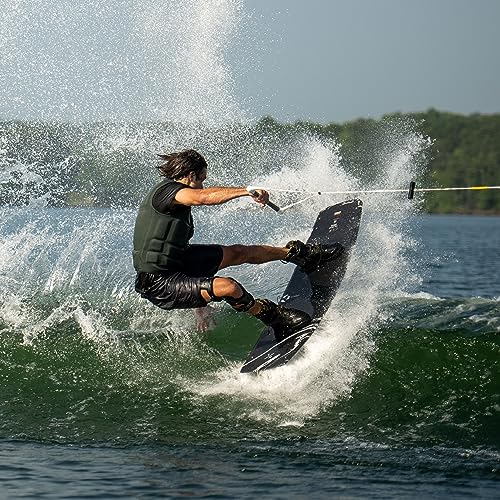 image for Hyperlite Cryptic Wakeboard + Remix Bindings Wakeboard Package - Perfe