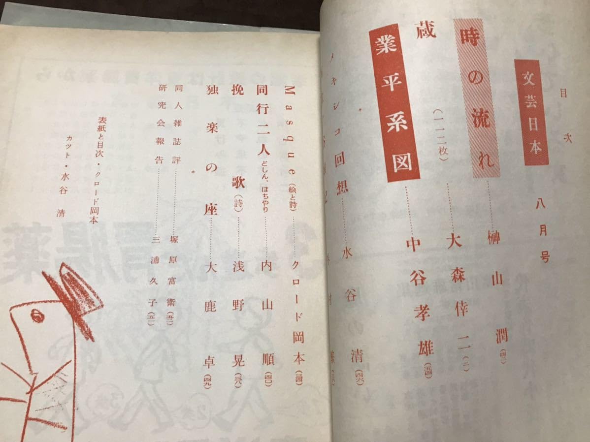 文芸日本　昭和33年6冊　浅野晃　外村繁　榊山潤　中谷孝雄　海音寺潮五郎　春夫 文芸日本昭和33年6冊浅野晃外村繁榊山潤中谷孝雄海音寺潮五郎春夫