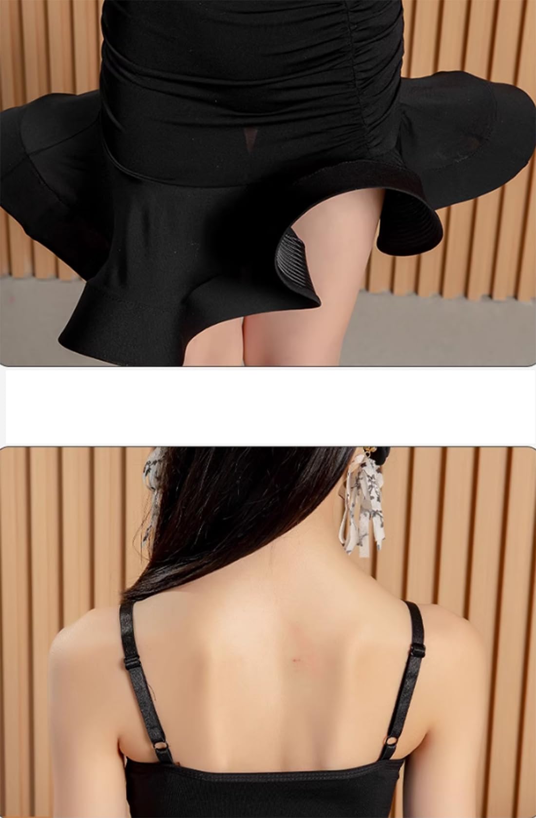 OTMYIGO Vestito da Ballo Latino per Ragazze, Senza Maniche, Gonna Competizione per Balli da Sala Abiti da Ballo ChaCha per Bambini Samba Tango Festa