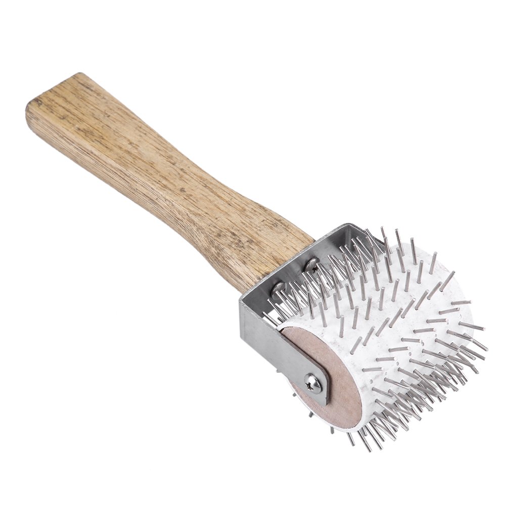 Uncapping Needle Roller, Bee Honey Combs Extracting Beekeeping Beekeeper Equipment Tool with Wooden Handle