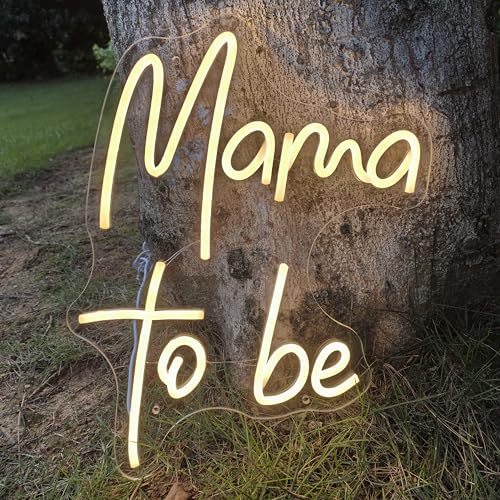Image of Mama to Be Neon Sign,Baby Shower Party Decorations, Party Neon Sign for Mummy, First Time Mom Gifts, Baby Shower Birthday Wedding Party Sign(15.7x11.8in)