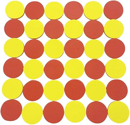 Miniatura 3 de SEETOOOGAMES Contadores de dos colores de 1 pulgada, rojoamarillo, conteo educativo, clasificación, patrón, agrupación y fichas de bingo