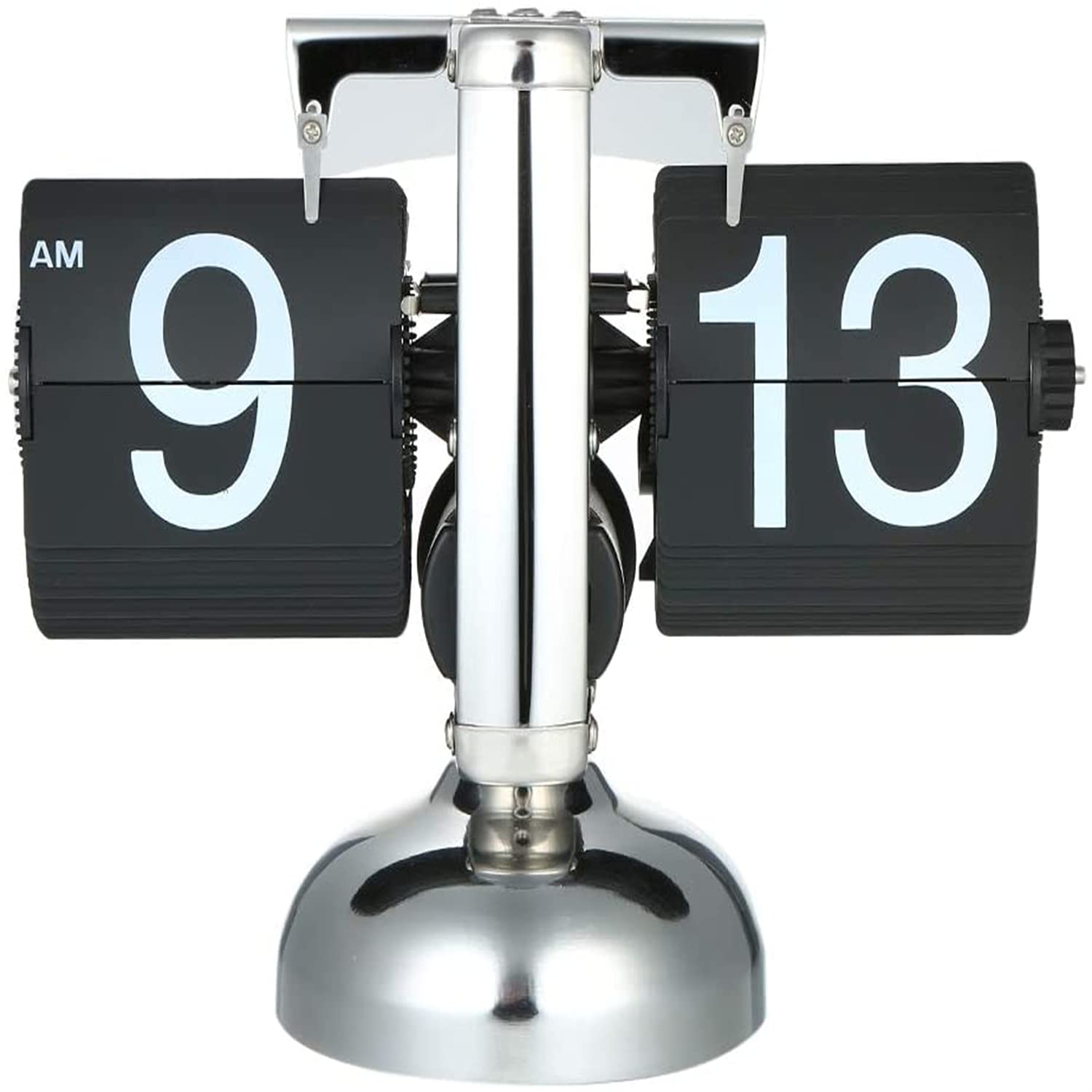 Buy eWINNER Stainless Steel Retro Flip Over Clock (Black, Small) Online