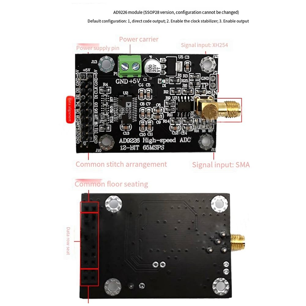 AD9226 Modulo ADC Ad Alta Velocità di Acquisizione del Segnale PCB di Conversione Analogico-Digitale 65M Scheda di Sviluppo FPGA Campionamento