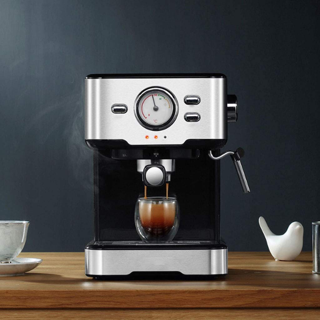 Macchina per il caffè Macchina per caffè espresso semiautomatica domestica Macchina per caffè espresso 20 bar Cappuccino Latte Schiuma di latte Compatibile con la visualizzazione della temperatura del