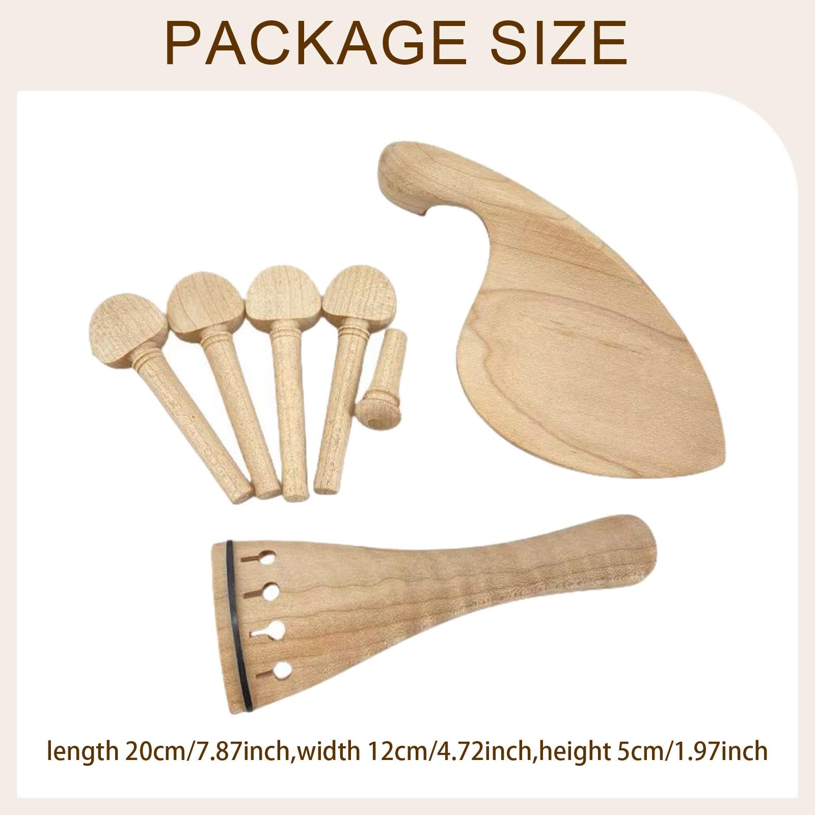 predolo Juego de 7 Piezas para Violín 4/4, Kit de Accesorios para Violín, Clavija para Principiantes