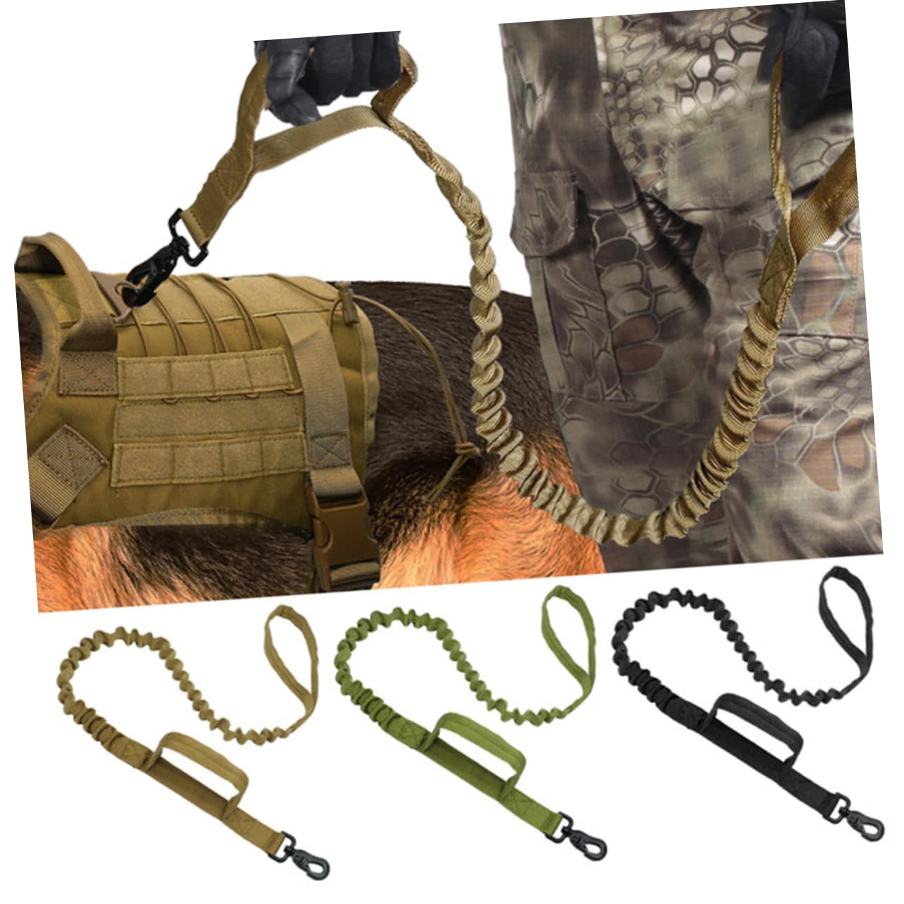 Kisangel 3piezas Correa Ajustable De Nylon Elástica para Perros Correa De Entrenamiento Resistente y para Paseos y Actividades