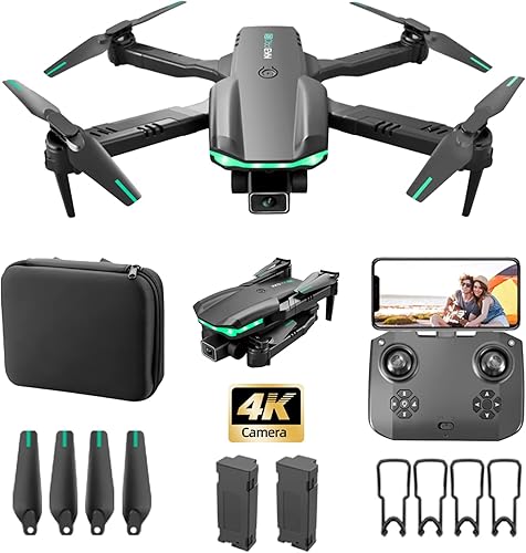 Dron con cámara dron FPV dual 4K HD para adultos juguetes de control remoto con retención de altitud modo sin cabeza dron inteligente para evitar