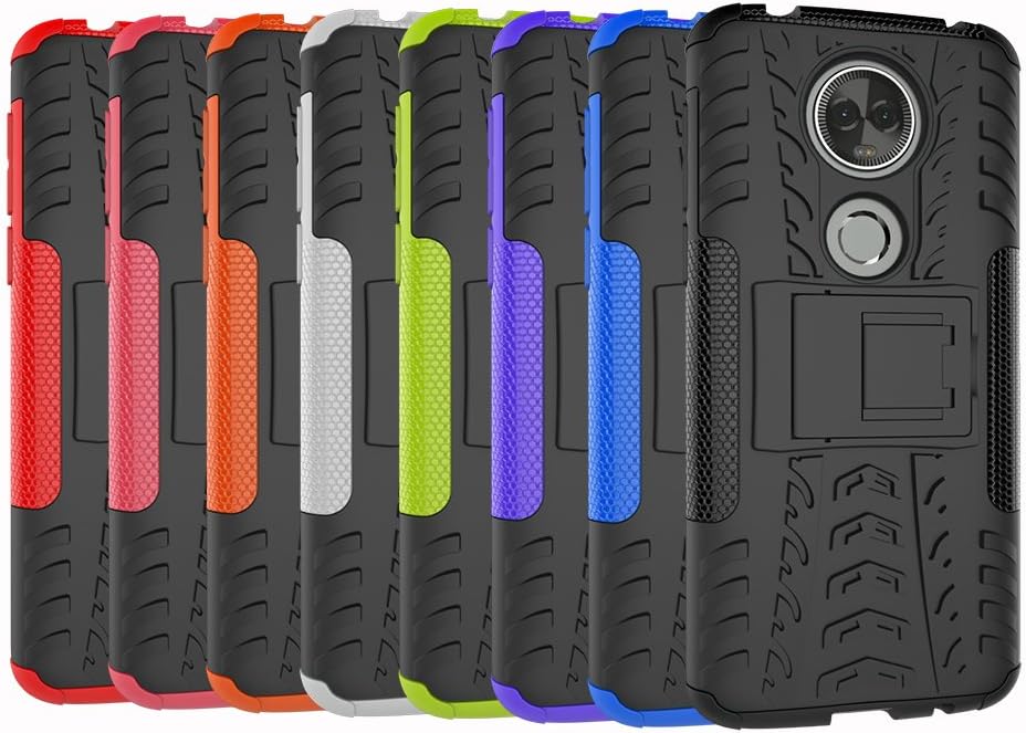 Yiakeng Moto E5 Plus Case, Moto E5 Supra Case, Dual Layer Shockproof Wallet Slim Protective with Kickstand Phone Case Cover for Motorola Moto E Plus (5th Generation) (Black)
