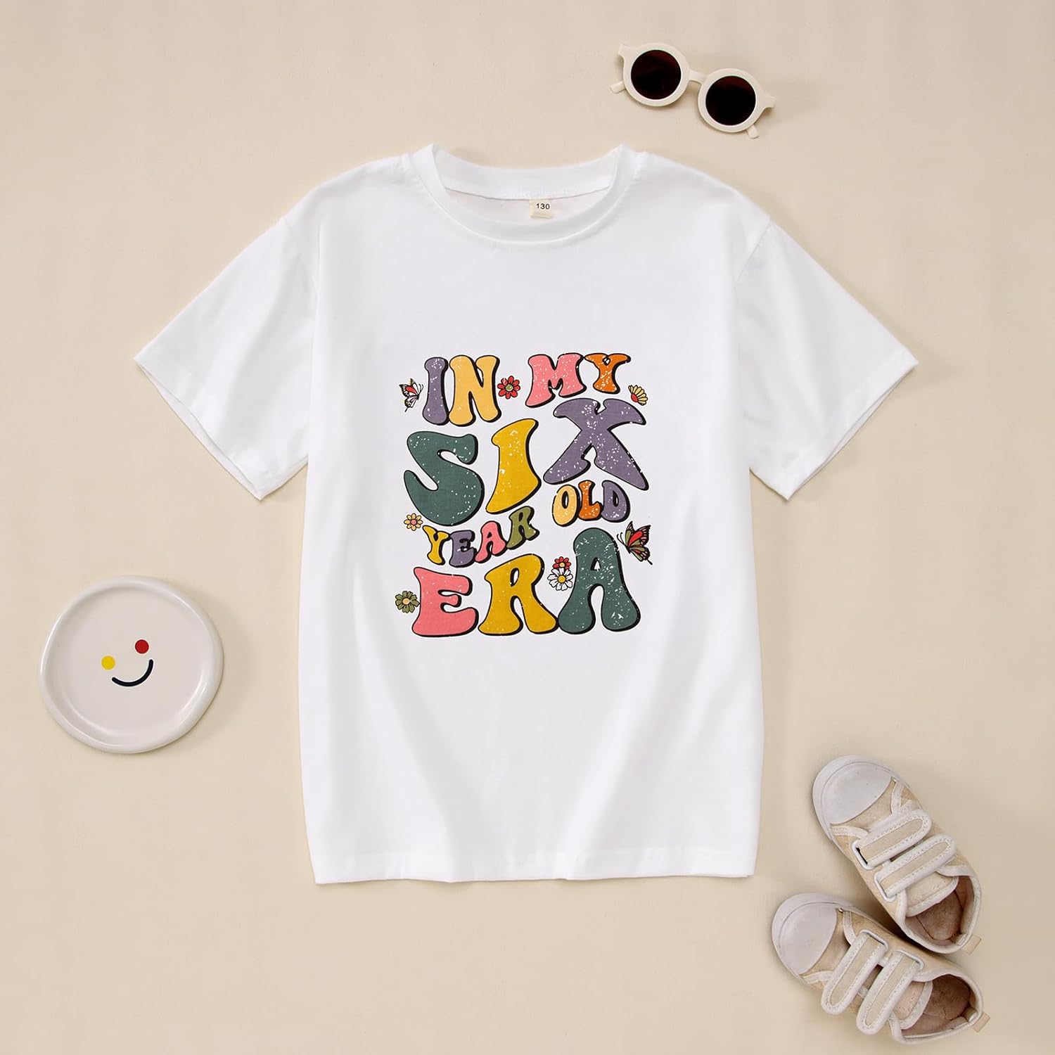 BOUTIKOME in My One-Seven Years Old Era Birthday Shirts Toddler Baby Girls T-Shirt Tees Party Outfits Short Sleeve Tops - Image 4