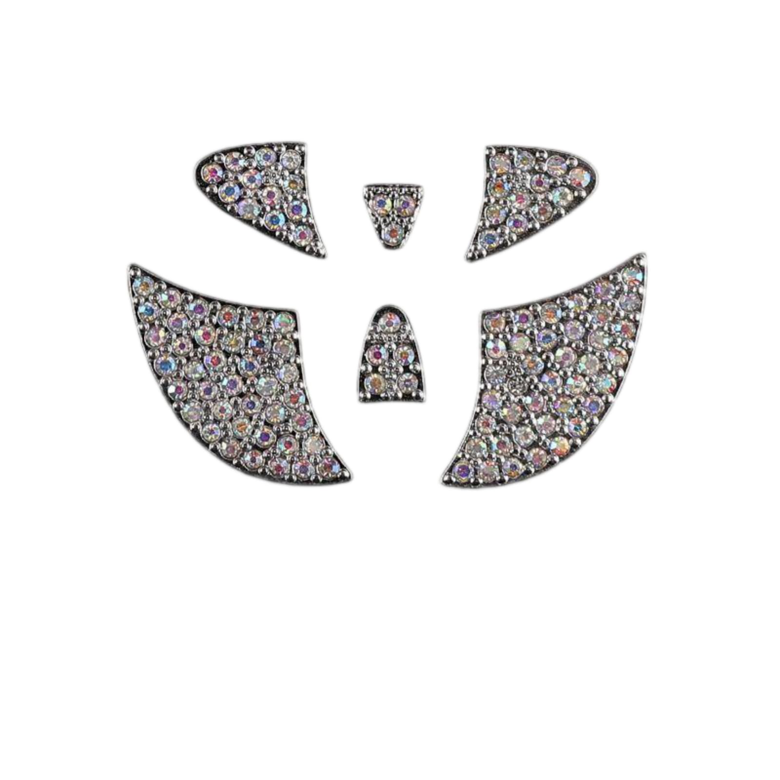 ONEMAJI Steering Wheel Emblem Sticker for Toyota Proace City Verso 2020-2024, Car Logo Badge Cover Crystal Rhinestone Decal Bling Car Interior Trim Decoration, Color