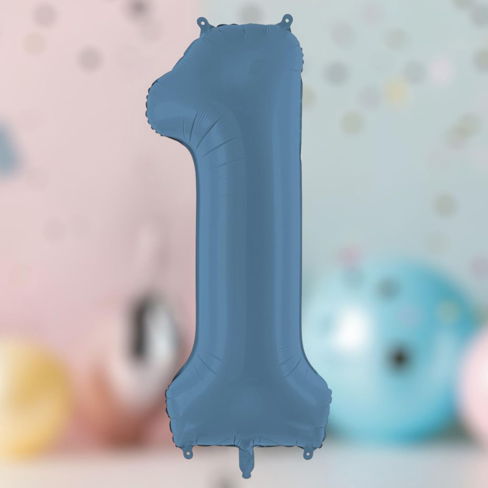 Large Navy Blue Foil Number 1 Balloon for Birthday Celebrations and Backdrops