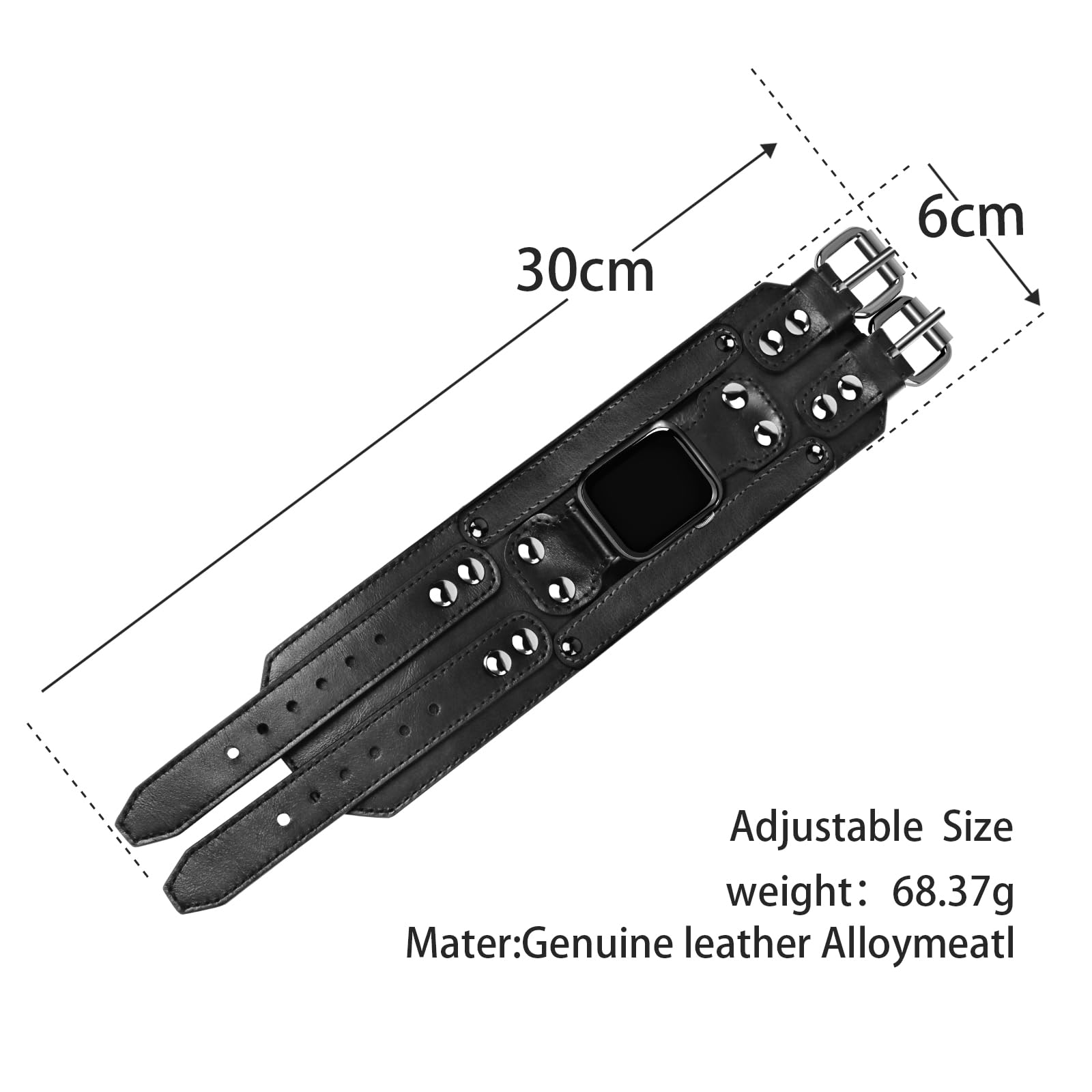 VIQIV Correa de reloj inteligente compatible con Apple Watch de 38 mm, 40 mm, 41 mm, 42 mm, 44 mm, 45 mm, 49 mm, correas de reloj inteligente para iWatch Series Ultra/9/8/7/6/5/4/3/2/1/SE para hombres