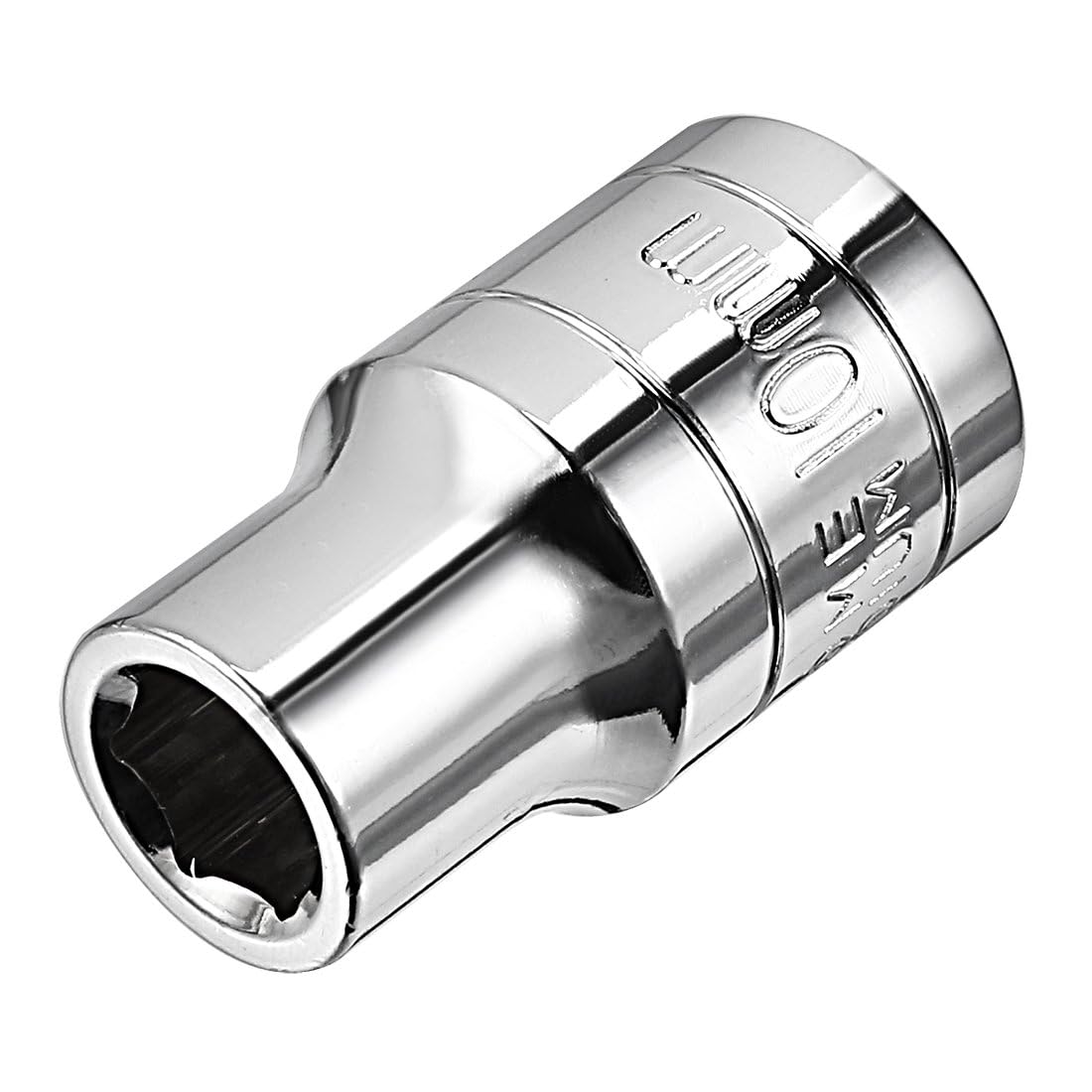 TOP-VIGOR 1/2-Inch Drive 10mm 6-Point Shallow Socket, Metric, Cr-V Drive Socket for Auto Repairing and Household