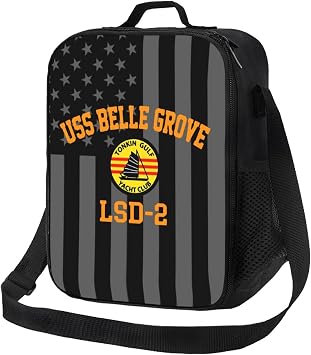 Uss Belle Grove Lsd-2lunch Bag Ladies/Men Office Work Lunch Box Leak Proof Refrigerated Portable Lunch Bag