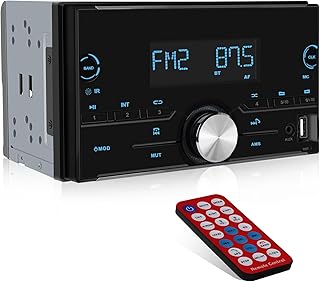 2DIN Double Din Car Stereo with Bluetooth,MP3 Player Car Radio Support USB Port Hands Free Calling AM/FM Radio AUX Input TF/EQ/USB,7 Color Fast Charging Radio Receiver+Remote Control