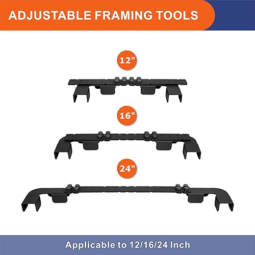 Miniatura 3 de VANROUG Herramientas de marco 13 en 1, herramienta de diseño de pernos de marco ajustable de 12 a 24 pulgadas, herramienta de diseño de pernos de