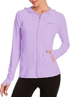 Women's UPF 50+ Sun Protection UV Jacket - Zip Up Hoodie Long Sleeve Hiking Fishing SPF Performance Shirt with Thumbhole