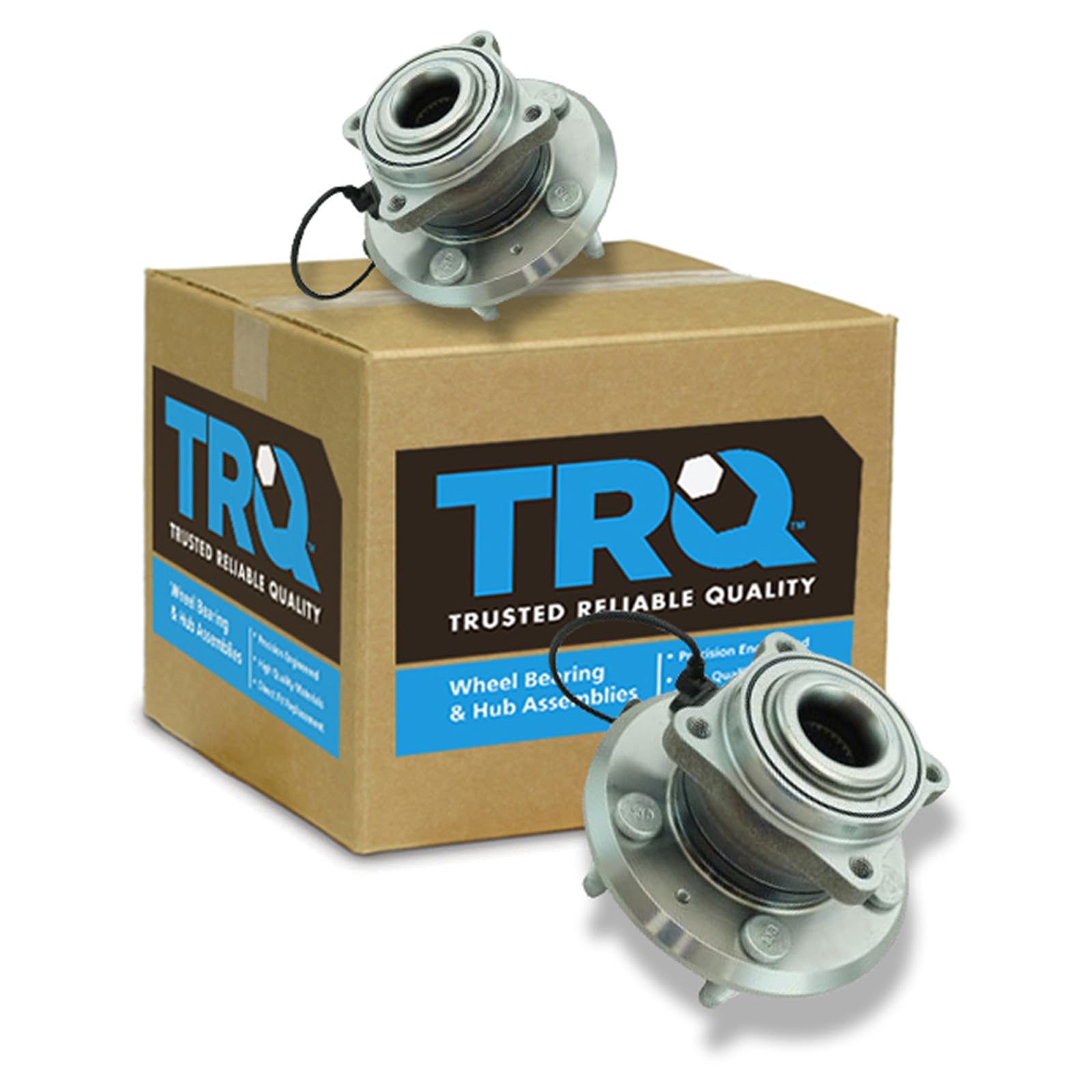 TRQ Rear Driver and Passenger Side Wheel Bearing and Hub Assembly Set 2