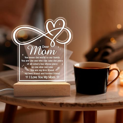 Vista 31 de SANDJEST Luz nocturna acrílica, regalos cristianos para mujeres, regalos inspiradores con versículos de la Biblia, decoración religiosa