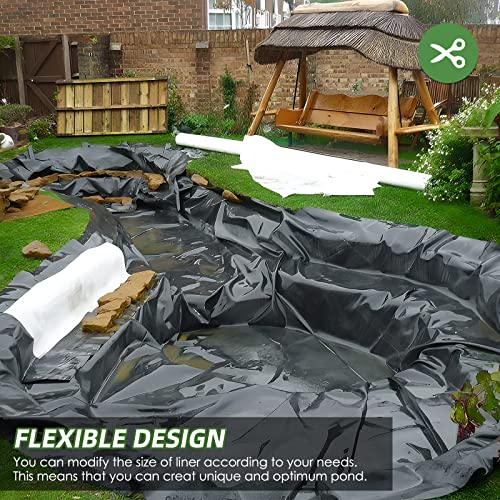 Mxmoonant 20X20 Ft Ldpe Pond Liner, 20 Mil Pond Liners Skins For Outdoor Fish Koi Ponds, Waterfall, Fountains, Gardens With Repair Seam Tape #TOP3