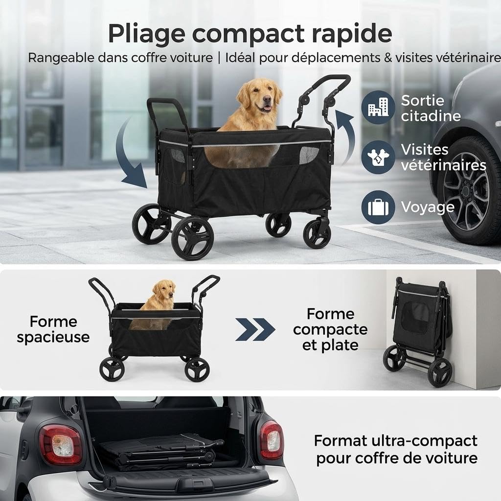 Aptliton Großer Buggy Hundebuggy faltbar Hundebuggy Buggy Hundebuggy Hunde