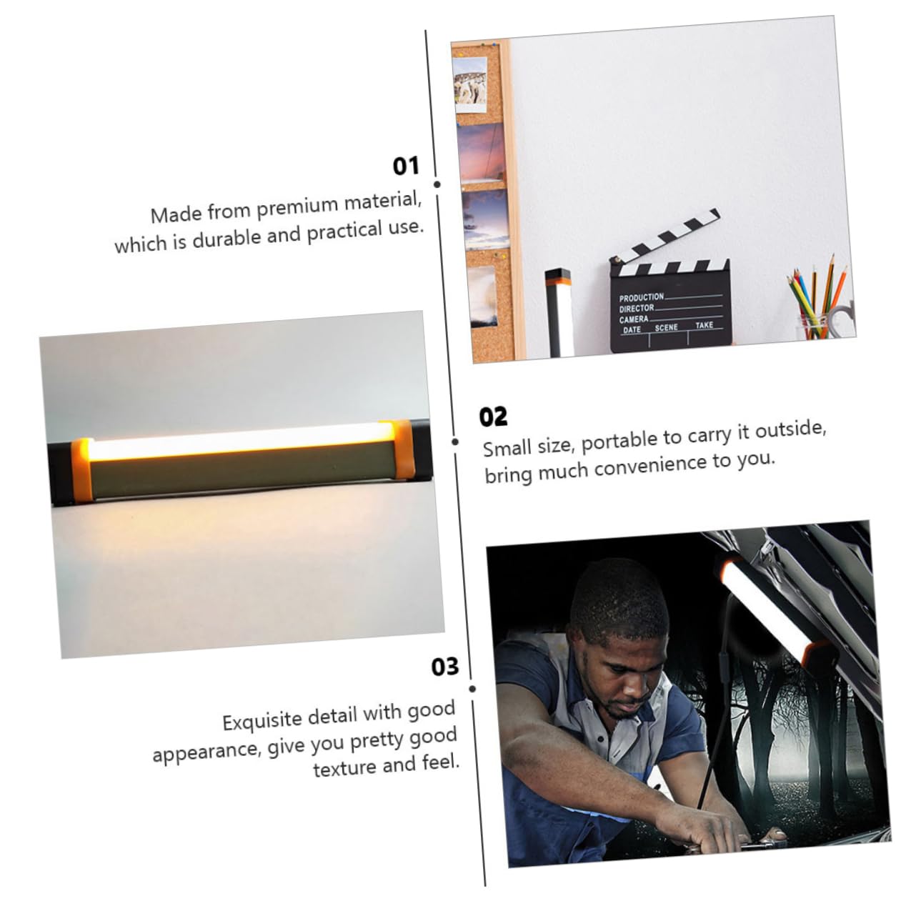 BESPORTBLE 1pieza Lámpara De Camping Recargable Led Portátil Luz De Emergencia Para Exteriores Diseño Multifuncional y Compacto Para Acampar y Actividades Nocturnas