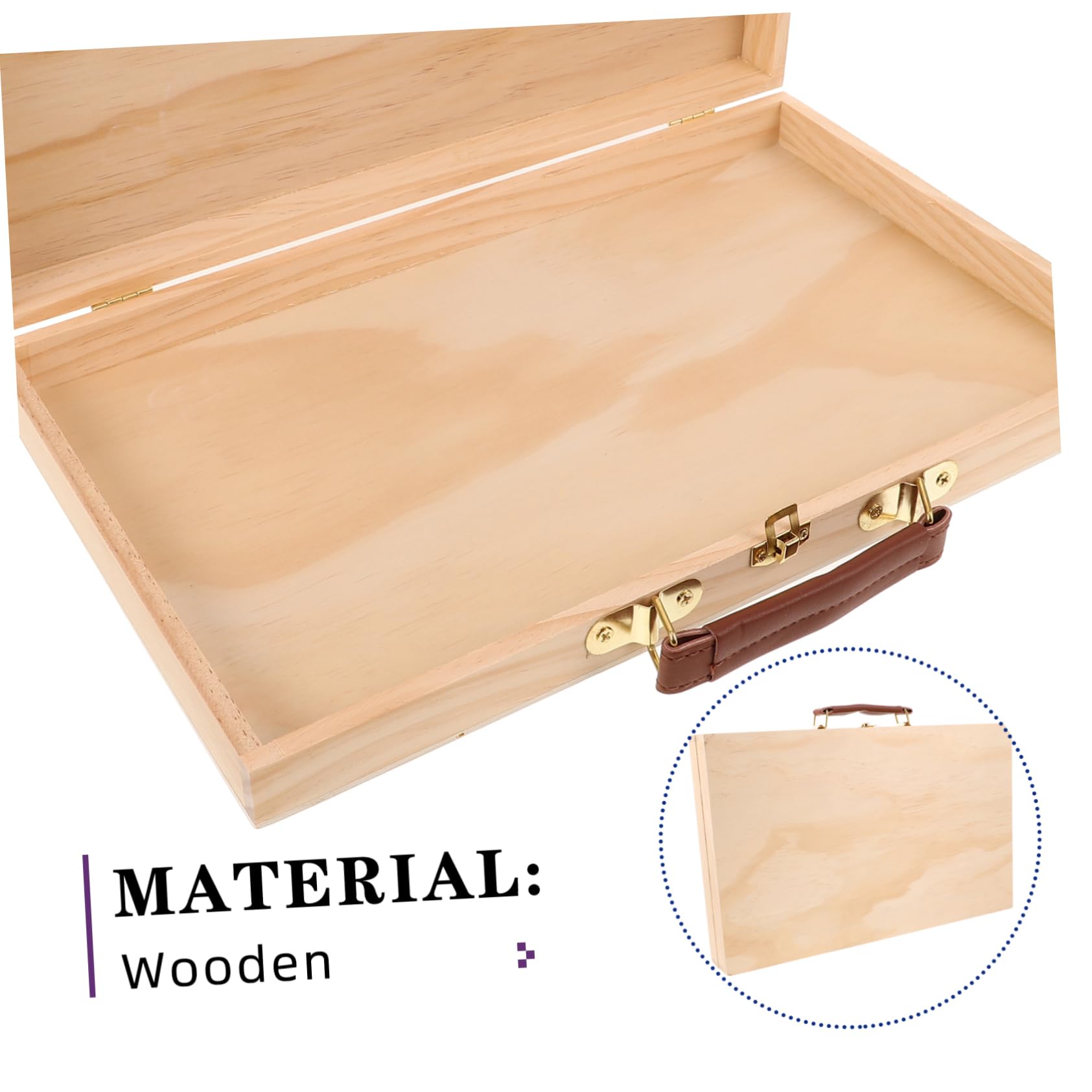 SHINEOFI 2stücke Holz Aufbewahrungsbox Tragbar für Künstlerbedarf Malutensilien Ölmalerei im Freien und Atelier Werkzeugkoffer Farbkasten Organizer Behälter Malerwerkzeuge Speziell für Küns