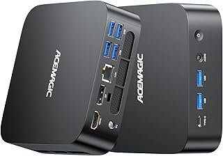ACEMAGIC ミニPC 高性能AMD Ryzen 5 7430U搭載 4.3GHz 6C/12T 【64GBメモリ+4TB SSD 拡張対応】 mini pc ryzen windows11 Pro 4K@60Hz3画面出力 WiFi 6 ...