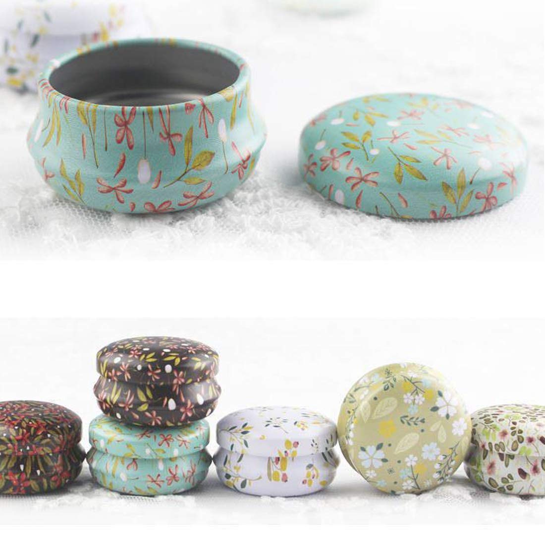 FineInno Lot De 12 Petits Pots En Fer Blanc Vides Réutilisables Pour