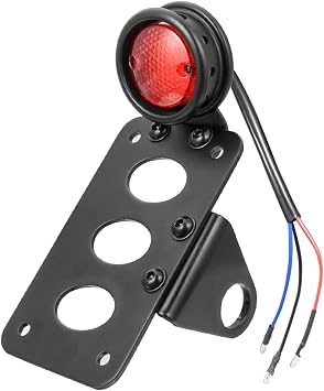 Amazicha 1" Motorcycle LED Tail Brake Light with Bracket, IP67 Waterproof Motorcycle Side Mount License Plate Rear Light Compatible for Harley Sporster Bobber Chopper Yamaha Suzuki Honda Kawasaki