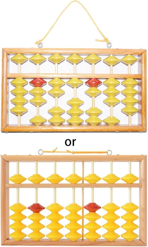 Ábaco de madera colgante antideslizante de 7 columnas, herramienta educativa soroban china, calculadora matemática para estudiantes y profesores, ábaco, como se describe