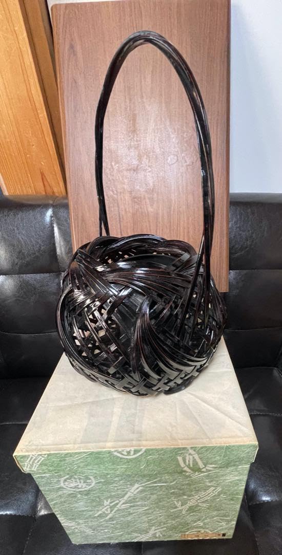 Amazon.co.jp: 久留米 らんたい漆器 藍胎漆器 花籠 花器 : ホーム