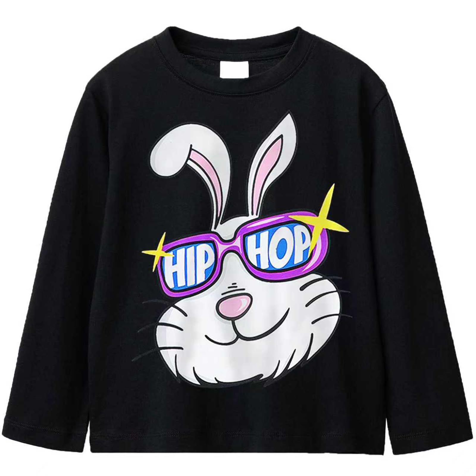Jungen Hase Langarmshirt Rundhals Baumwolle Osterfest Bluse Kinder Ostern Langarm Shirt Osterhase Kleidung Oberteile 92