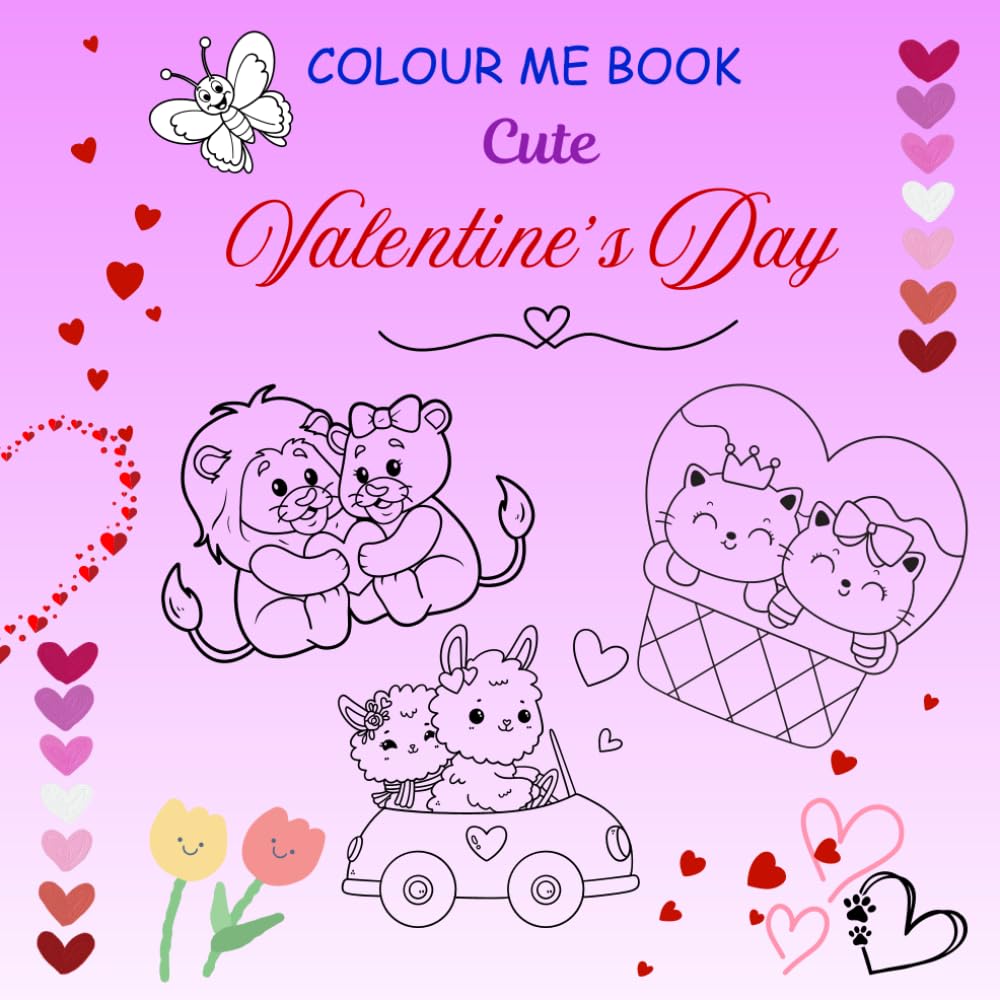 COLOUR ME BOOK: Cute Valentine's Day
