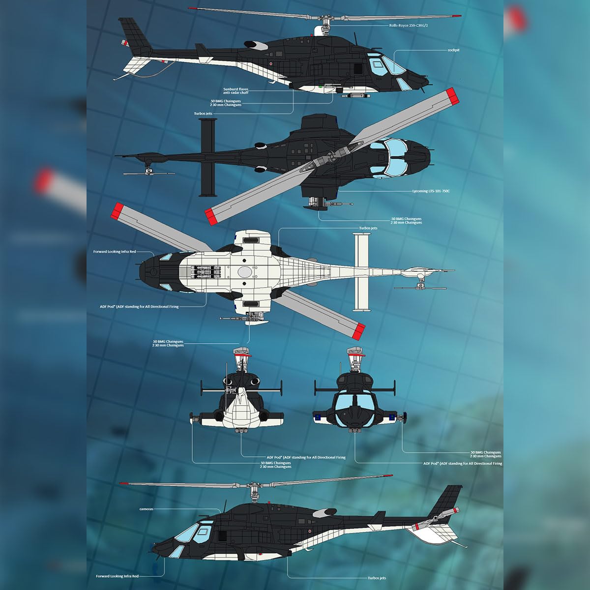 Air-worf Hubschrauber-Bausatz, Militär-Bausätze, Wohnaccessoire Oder Sammlerstück, Flugzeugspielzeug-Geschenk für Kinder Ab 12 Jahren, Erwachsene Und Militärfans (1039 Teile)