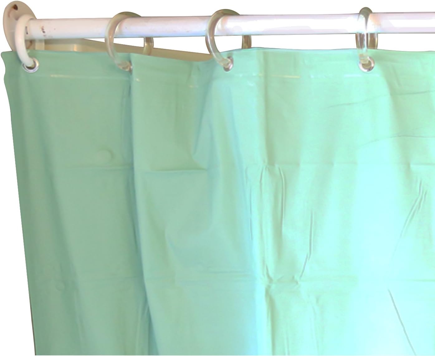 Heavy Duty PVC Shower Curtain Liner With Metal Grommets (Jade Green)