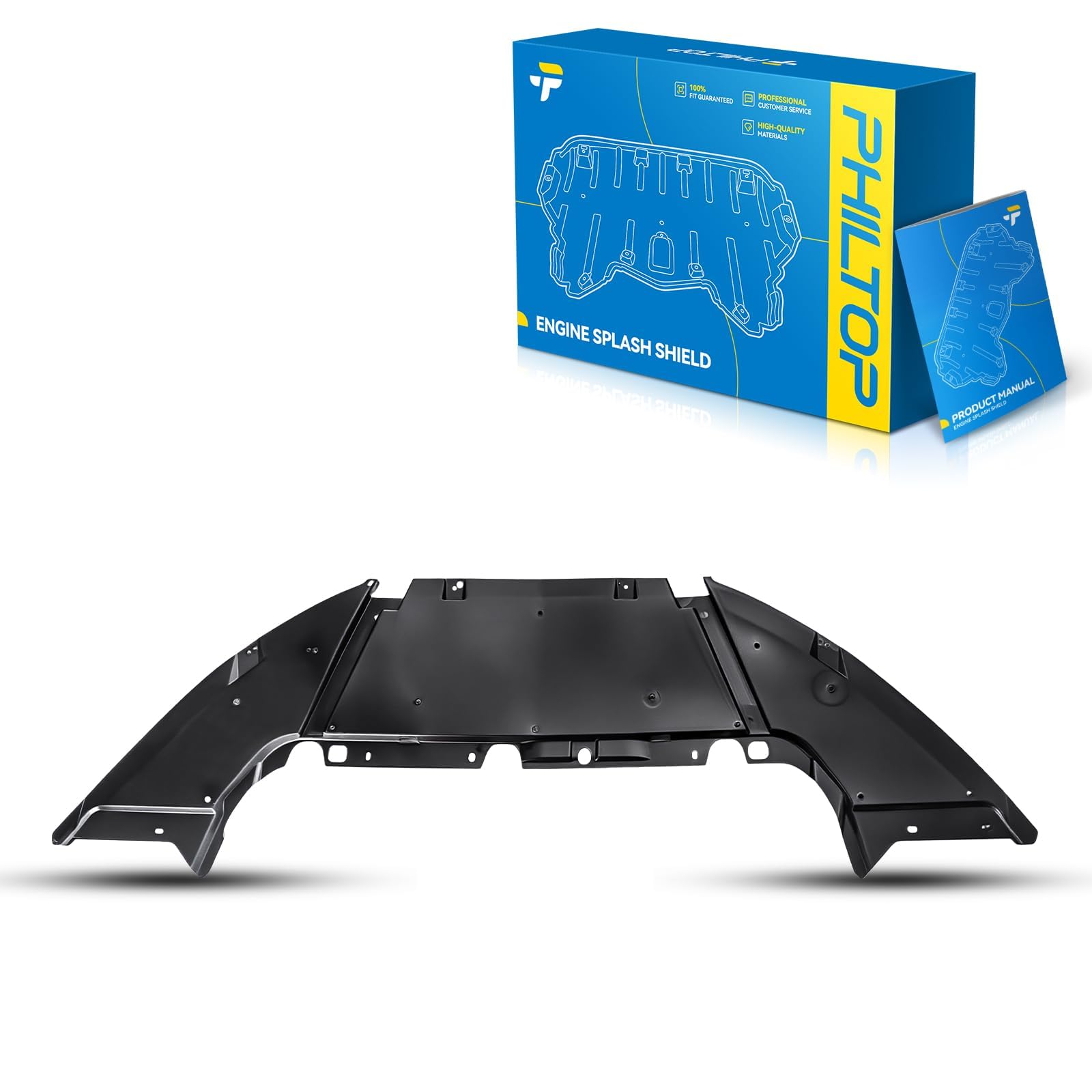 PHILTOP Engine Splash Shield for 2012-2014 Ford Focus S/SE/Titanium, 1Pc